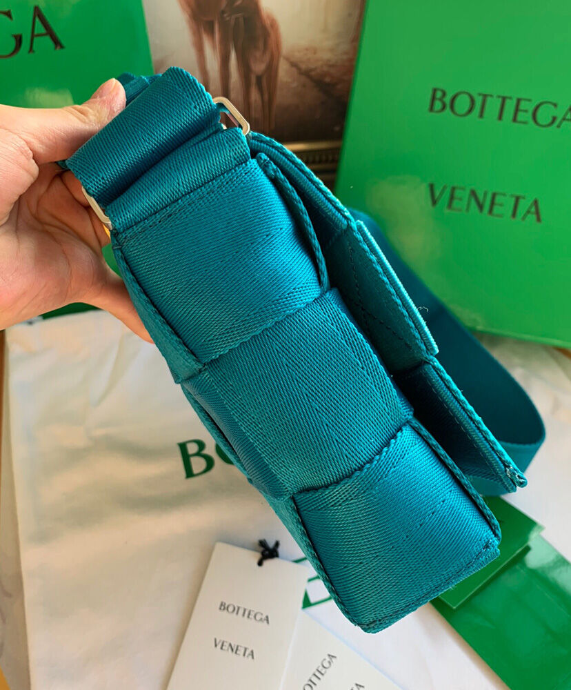 Bottega Veneta Small Webbing Cross Body Bag Blue